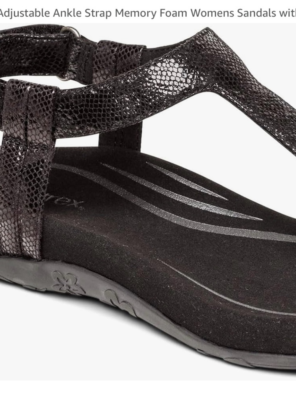 NEW -Aetrex Jane Casual Orthopedic Thong Sandals, 7.5-8 - Picture 3 of 8